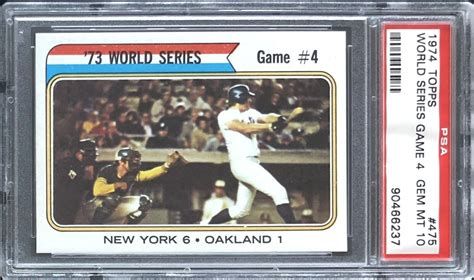 Topps Rusty Staub Psa Gem Mt Mets Vs A S World Series