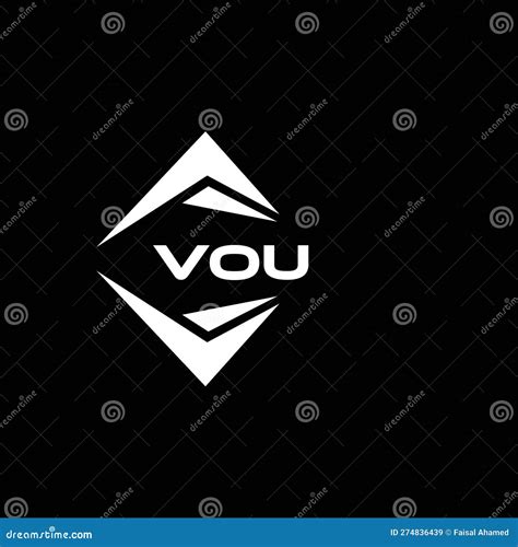 VOU Abstract Technology Logo Design On Black Background VOU Creative