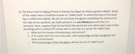 Solved 10. The bison herd on Konza Prairie in Kansas has | Chegg.com