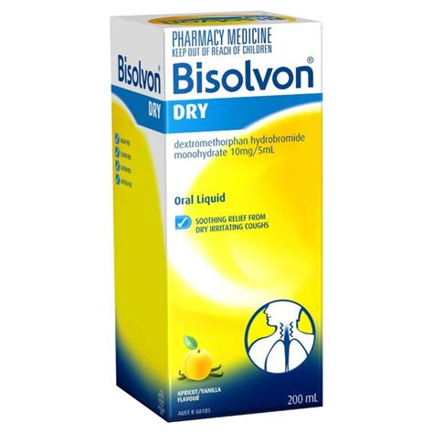 Bisolvon Dry Cough Oral Liquid 200ml Buy Online In Australia