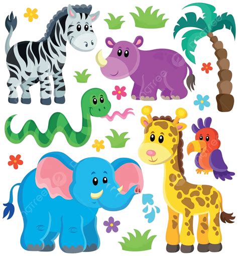 Set Of African Animals 3 Wildlife Fauna Mammal Vector, Wildlife, Fauna