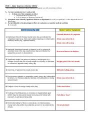 Case study Ans - Jackie MDD .docx - DSM 5 - Major Depressive Disorder MDD *Since Criteria A-C ...