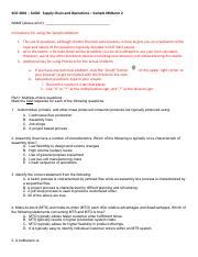 Practice Midterm2 Pdf SCO 3001 Fall20 Supply Chain And Operations