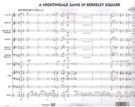 Nightingale Sang In Berkeley Square A Jazz Combo Small Ensembles