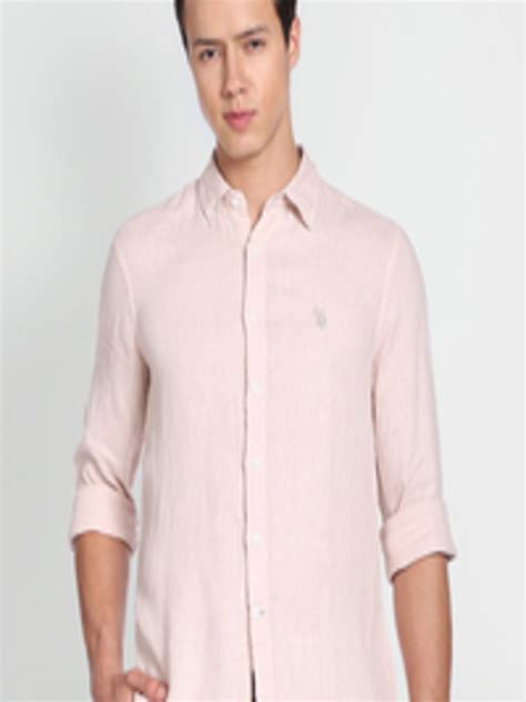 Buy Us Polo Assn Denim Co Button Down Collar Pure Linen Casual