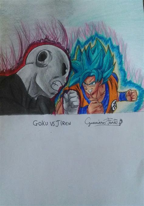 Goku super saiyan blue VS Jiren the grey. by guerrierfdraw on DeviantArt