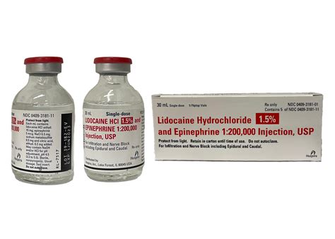 Lidocaine Hcl Epinephrine Injection Single Dose Vial