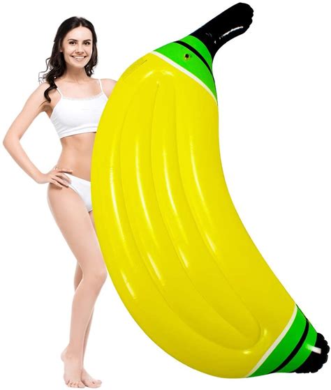 Banana Pool Swimming Ring Large Inflatable Fruit Tube Floating Banana