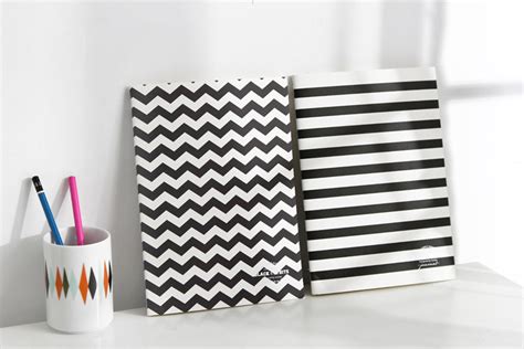 Black White Stripes B Journal Cute Notebooks Lined Note Books Diary