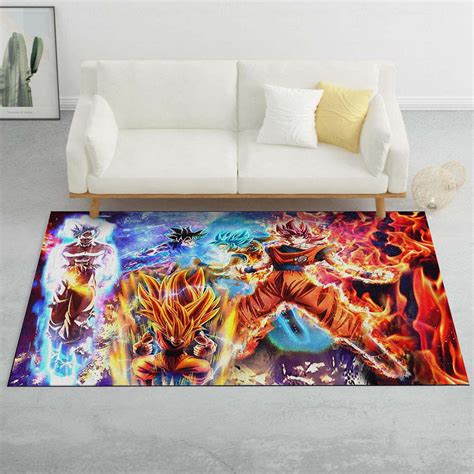 Dragon Ball Z Super Saiyajin Son Goku Teppich Amz Pod Prints