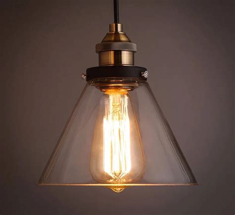 Loft Vintage Pendant Lights Clear Glass Antique Edison Pendant Lamps ...