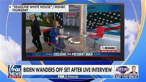 Biden Bizarrely Wanders Off Msnbc Set After Live Interview Fox News Video