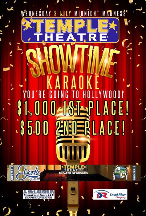 You’re Going to Hollywood! Karaoke Contest - Temple Theatre