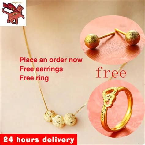 18k Saudi Gold Necklace Pawn For Women Female Style The Ripples Of