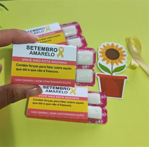 Chiclete Personalizado Setembro Amarelo Elo Produtos Especiais