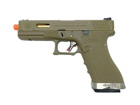 Pistola Airsoft We Glock G T Gbb Metal E Polimero Tan Tan