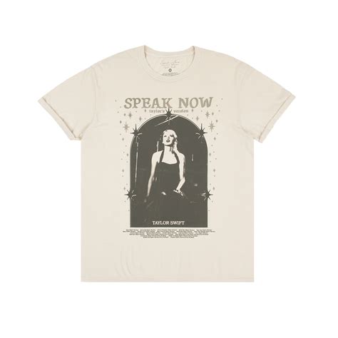 Speak Now Taylors Version Tracklist Taupe T Shirt Official Store