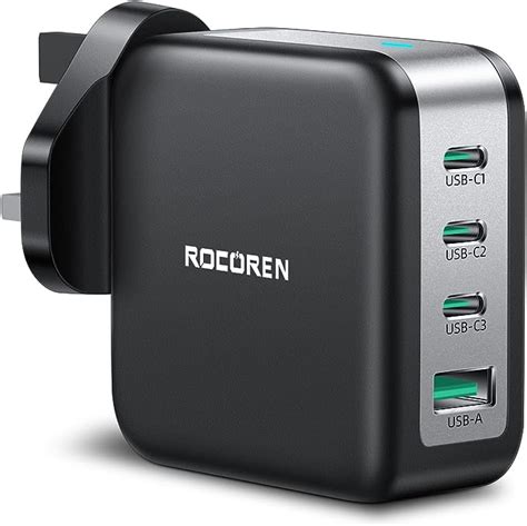 Rocoren Usb C Charger Dual W Gan Tech Ports Pd Qc Pps