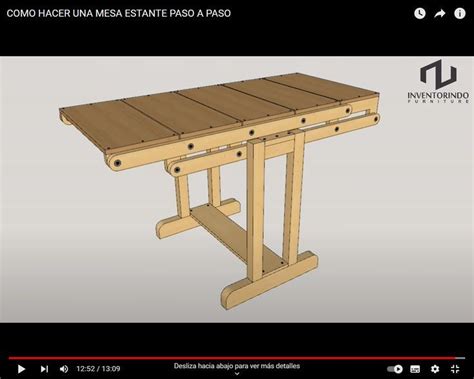 Este es un video de cómo hacer una mesa de estanterías paso a paso Una