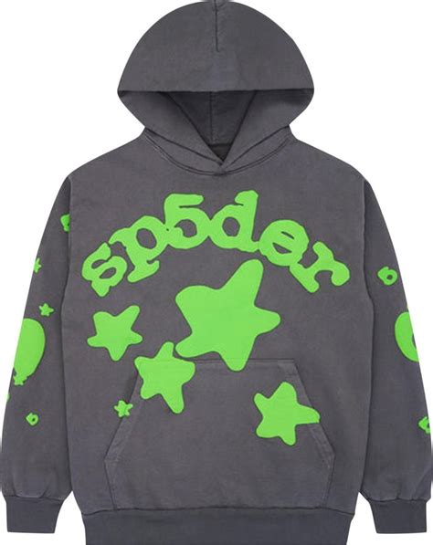 Buy Sp5der Beluga Hoodie Slate Greygreen Sp5 Bel Sltehd Goat