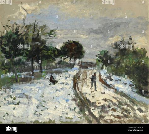 Pierre Auguste Renoir - Snowy Landscape - 1875 Stock Photo - Alamy