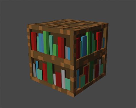 Fichier OBJ Bibliothèque Minecraft Block・Plan à imprimer en 3D à télécharger・Cults