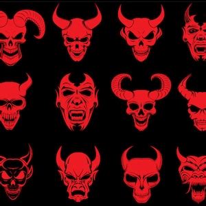 Devil Set Svg Devils Devil Vintage Devil Svg Evil Satan Demon