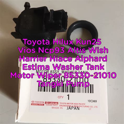 Toyota Hilux Kun25 Vios Ncp93 Altis Wish Harrier Hiace Alphard Estima