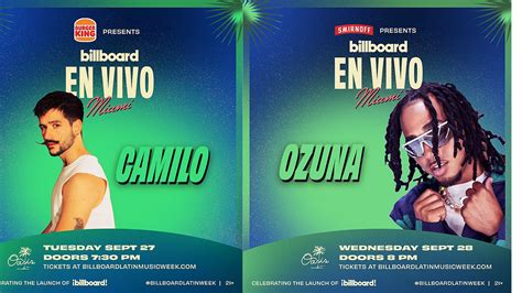 Conciertos Gratis De Ozuna Y Camilo Previo A Premios Billboard 2022