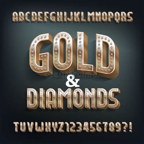 D Diamond Numbers Font Stock Illustrations D Diamond Numbers