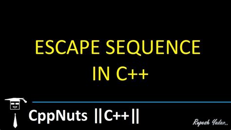 Escape Sequence In C Youtube