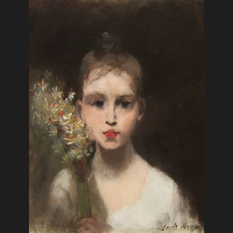 Louis Henri Deschamps Petite Fille Au Bouquet Tableau Galerie Cerca