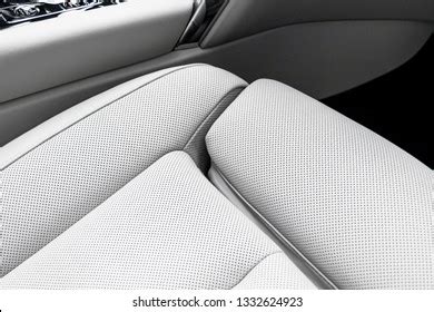 Car White Leather Interior Part White Stock Photo 2393452083 | Shutterstock