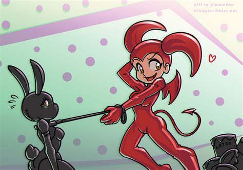 Lilim Captures A Latex Bunny By Stickyscribbles Hentai Foundry