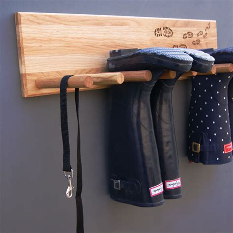 Handmade Solid Oak Welly Rack Muddy Boots Store