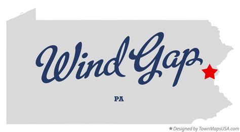 Map Of Wind Gap PA Pennsylvania