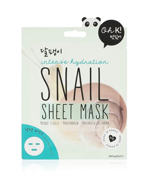 Oh K Hydrating Snail Face Mask Sheet Snail Mucin Snail Sheet Mask