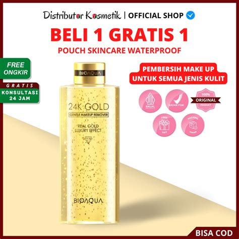 Jual FREE GIFT BIOAQUA 24K Gold Gentle Makeup Remover Micellar