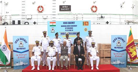 Indian Coast Guard Ship Sachet Donates Usd Million Worth Of Spare