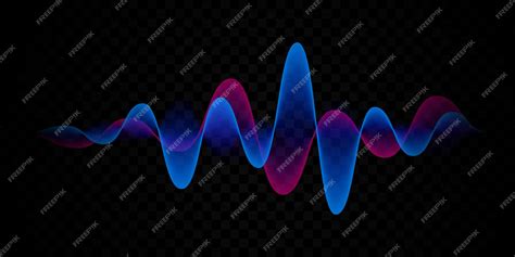 Звуковая волна голосовой линии или пульс абстрактный фон | Премиум векторы