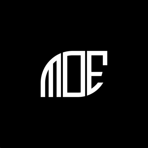 MOE letter logo design on black background. MOE creative initials ...