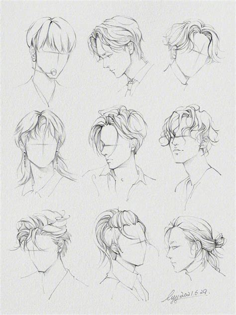 Men Hair Sketch