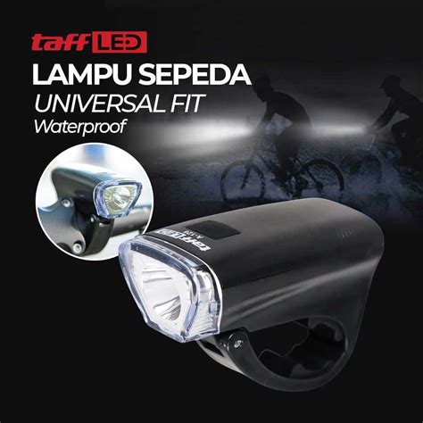 Jual Taffled Lampu Depan Sepeda Led Universal Fit Waterproof