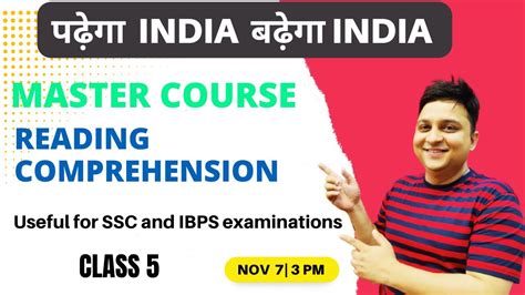 READING COMPREHENSION Class 5 NOV 7 By Dr Anubhav Goswami For SSC