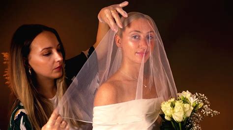 ASMR Wedding Perfectionist Photoshoot Veil Fixing Flowers Dress