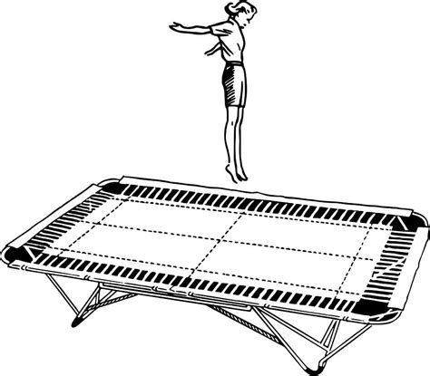 Printable Trampolining Coloring Pages Pdf For Kids