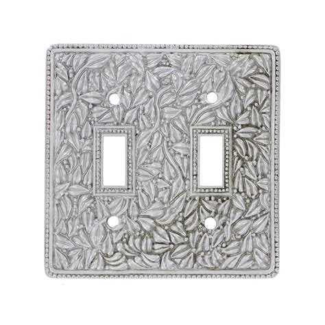 San Michele Collection Double Toggle Switchplate In Satin Nickel By