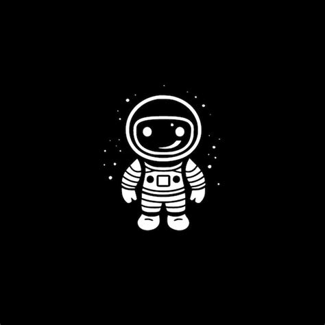 Astronaut Minimalistische Und Einfache Silhouette Vektorillustration