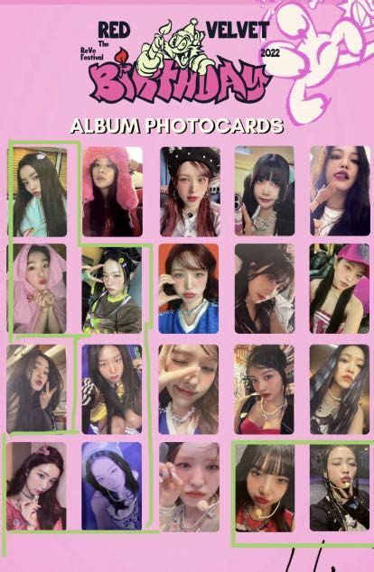 WTT Yeri Pc Photocard Digipack Ver Album The Reve Festival 2022