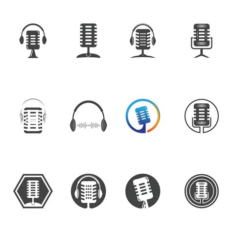 Micrófono Icono De Micrófono Para Transmisión De Radio De Podcasts Para